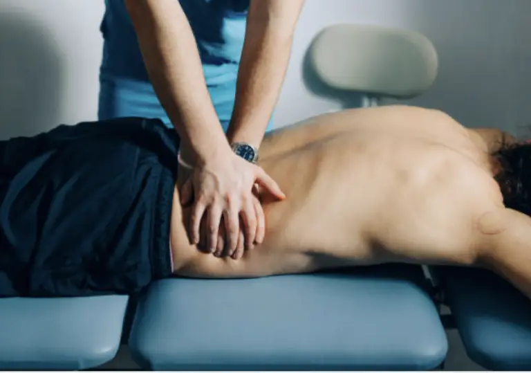 a man getting back massage